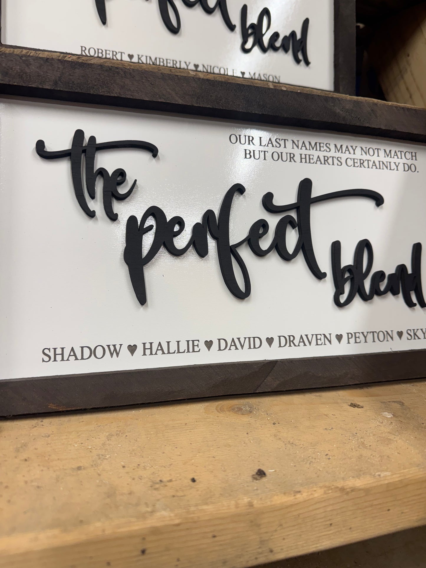 The perfect blend framed plaque