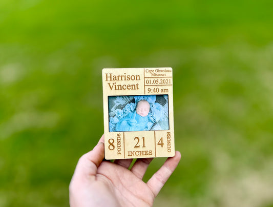 Birth Stats Fridge Magnet