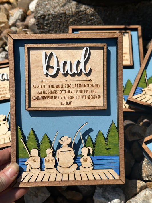 Fishing with dad plaque