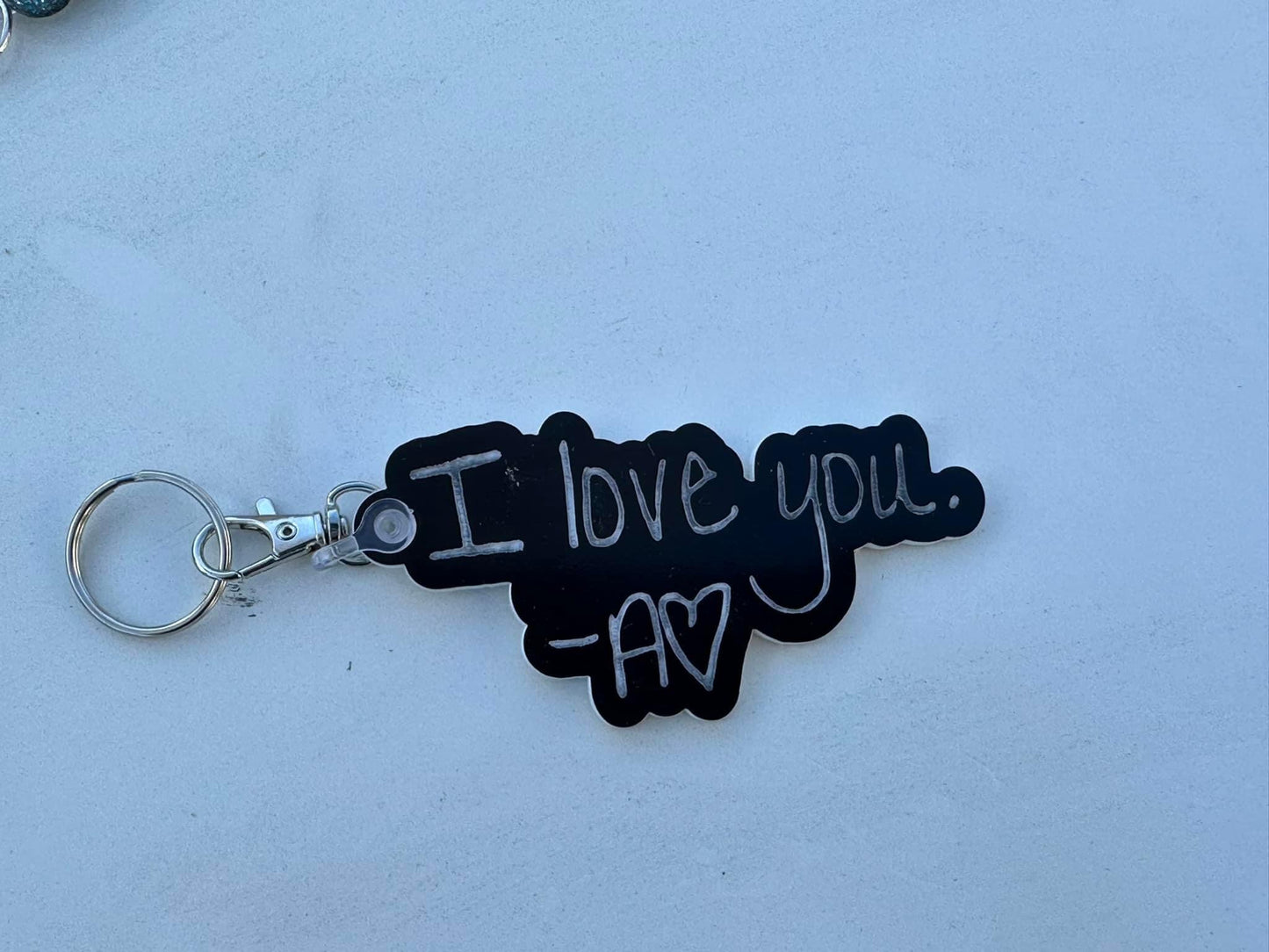 Handwritten acrylic keychains