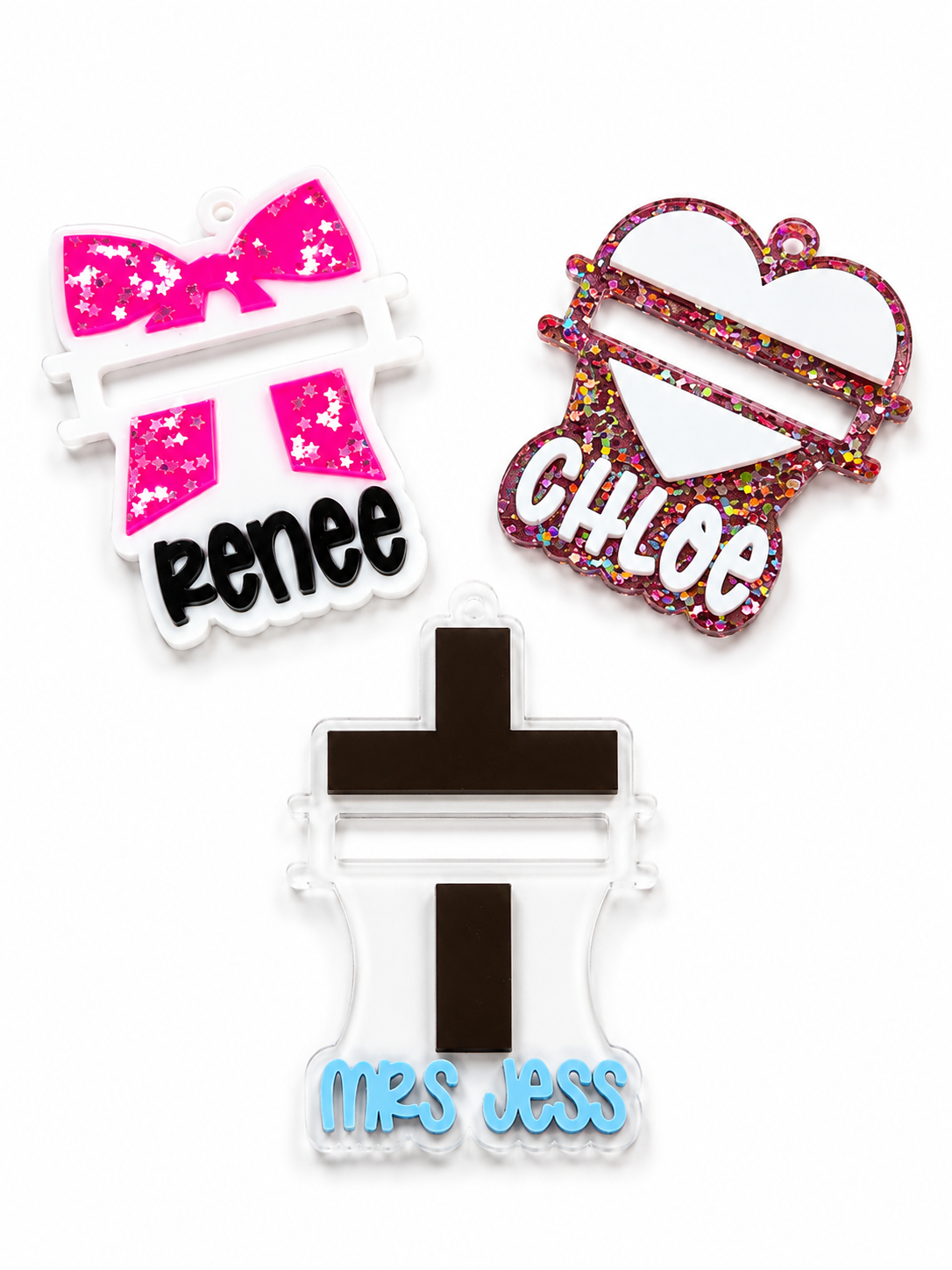 Hair tie holder bag tags