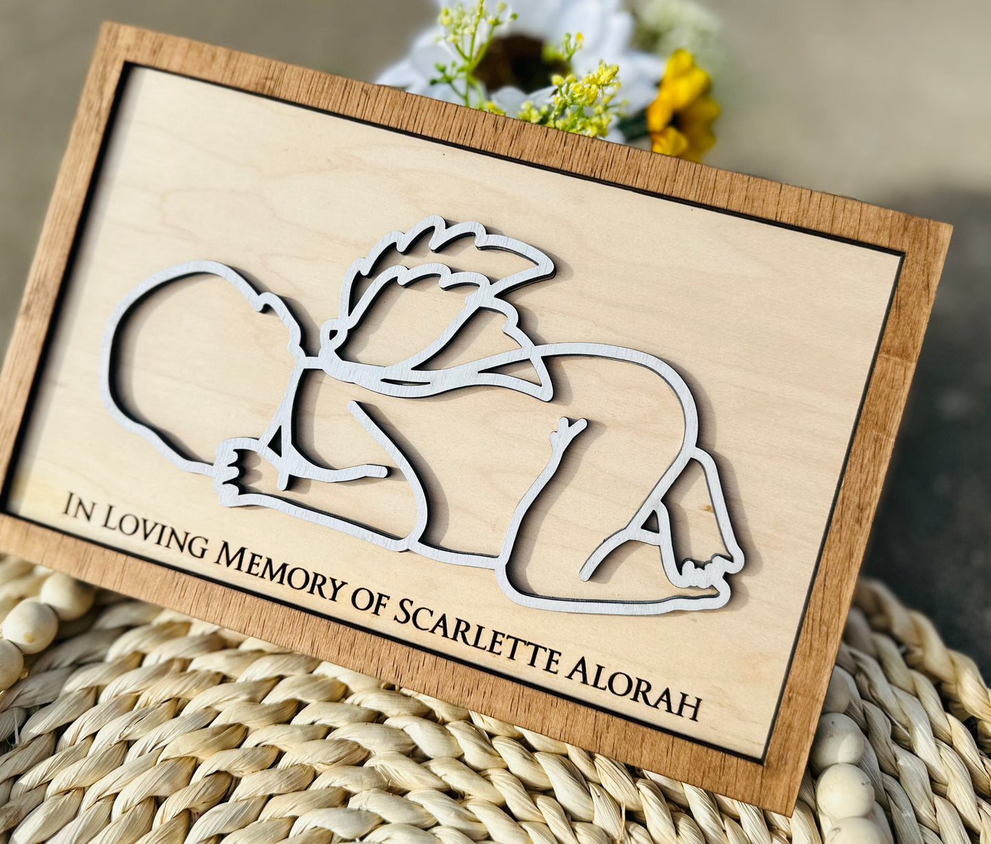 Infant loss memorial plaque