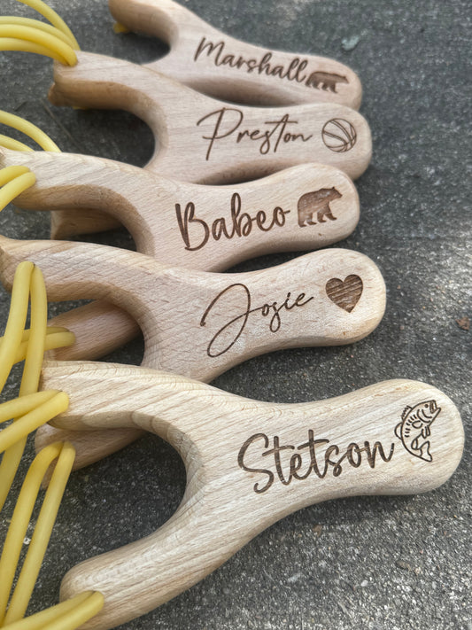Wooden sling shots