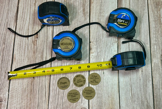 Tape measures with leather patch