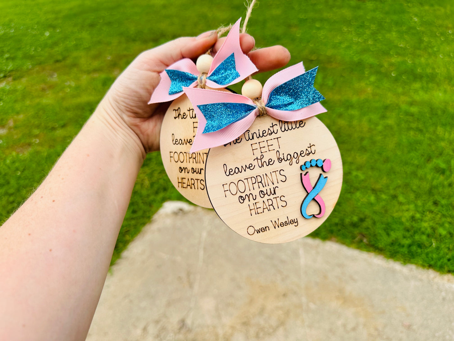 Infant loss memorial ornament