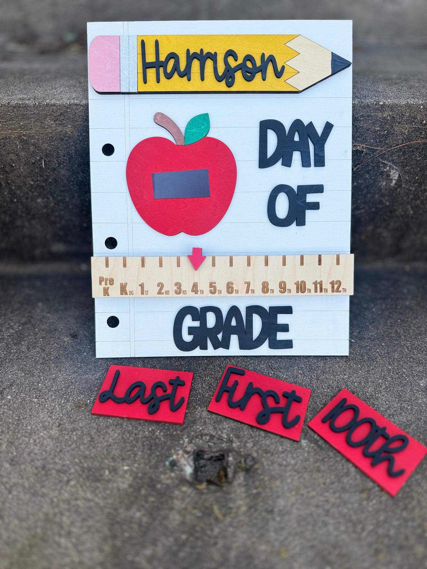 Back to School interchangeable photo prop-