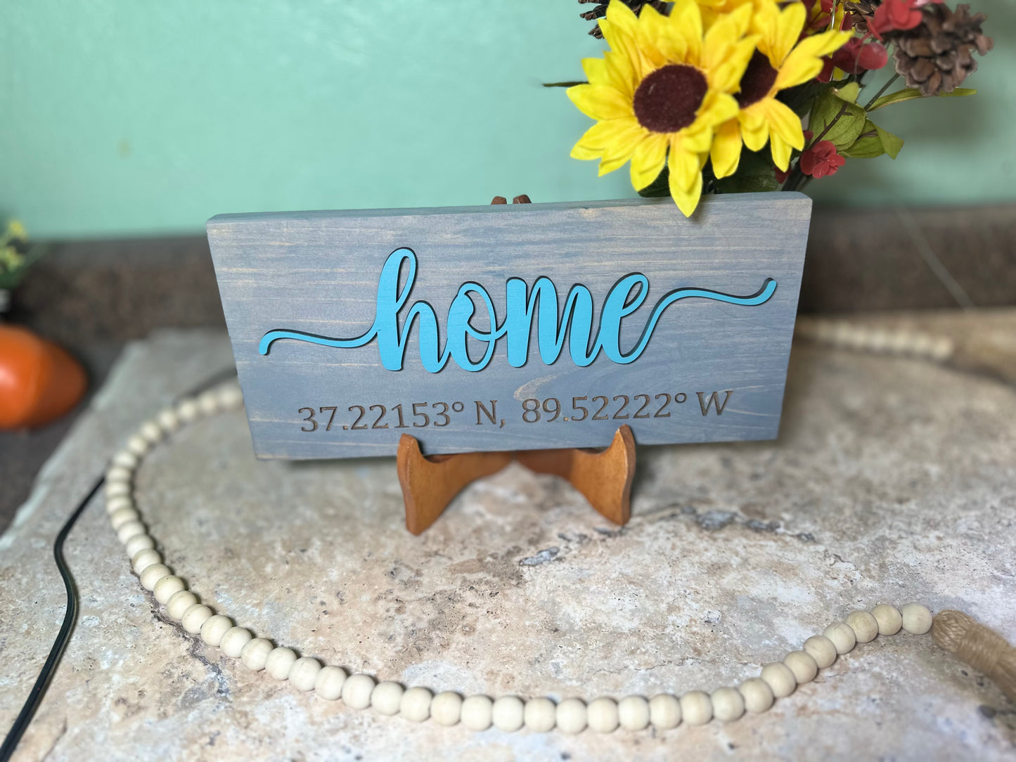 Home coordinates plaque