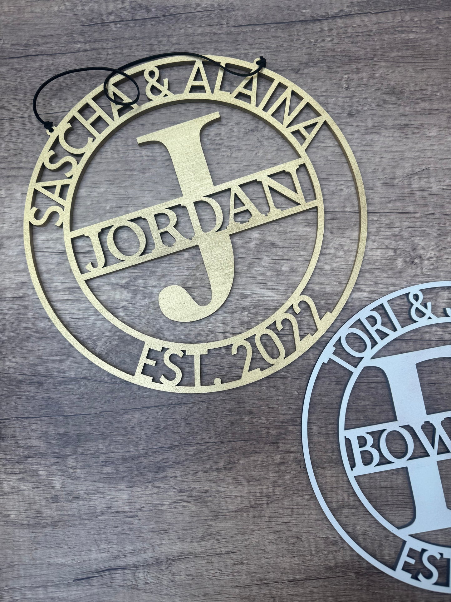 Custom monogram rounds