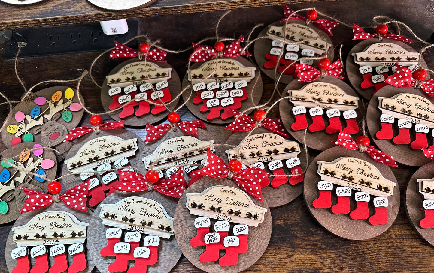 fireplace mantle stocking ornament