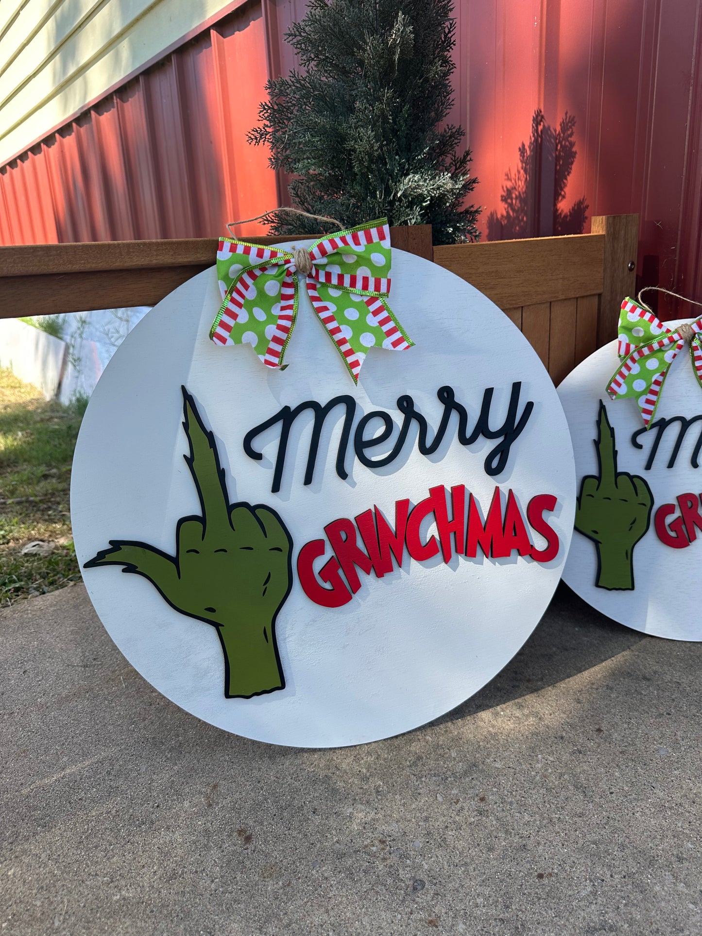 Merry Grinchmas door hanger