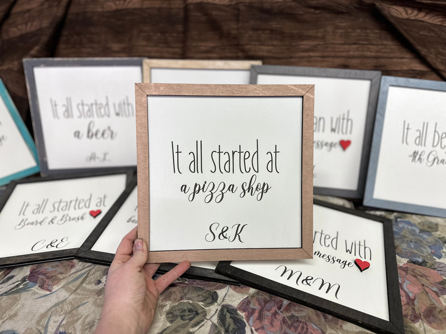 It all began personalized first date plaque