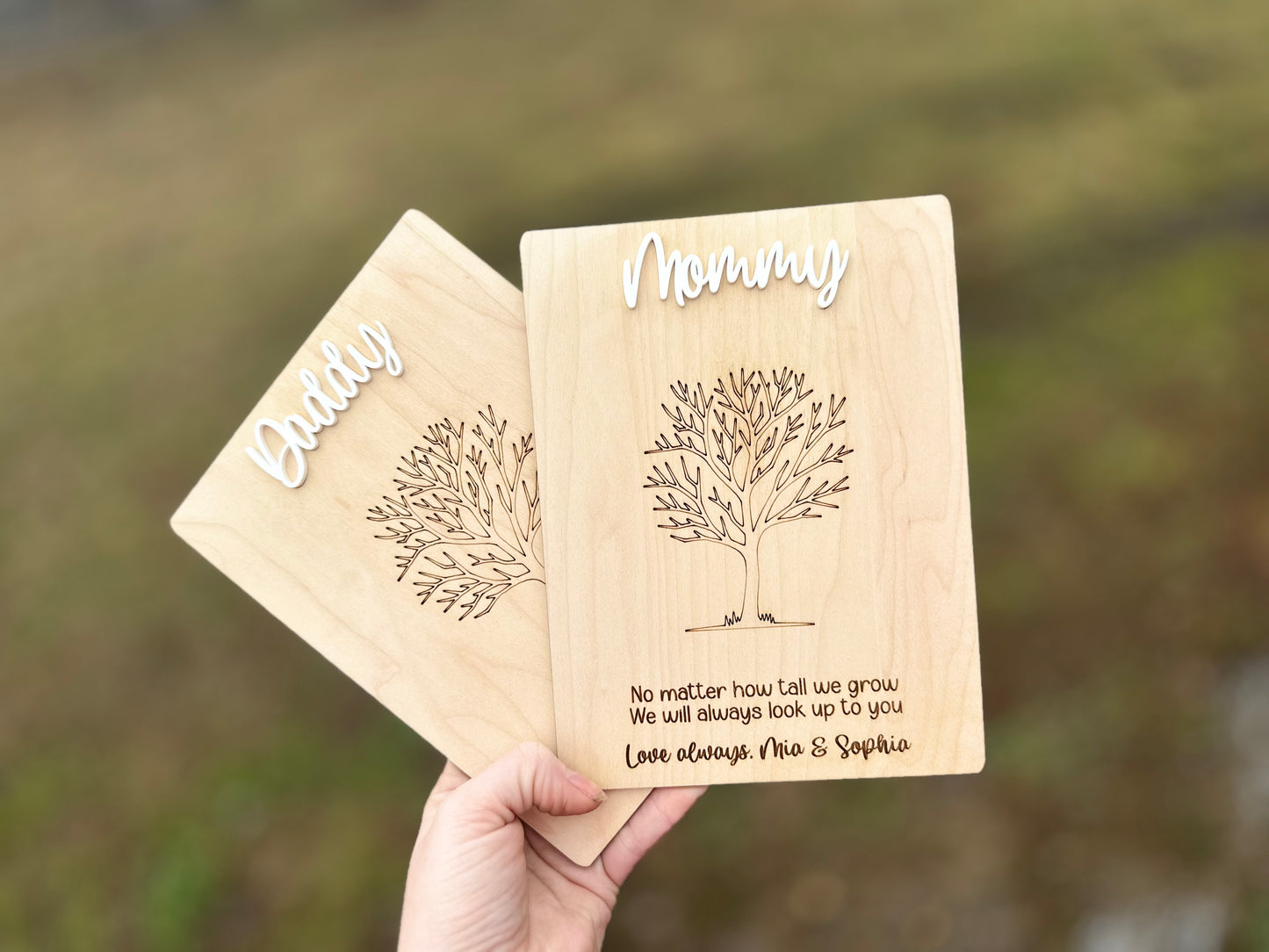 How tall I grow fingerprint tree plaque