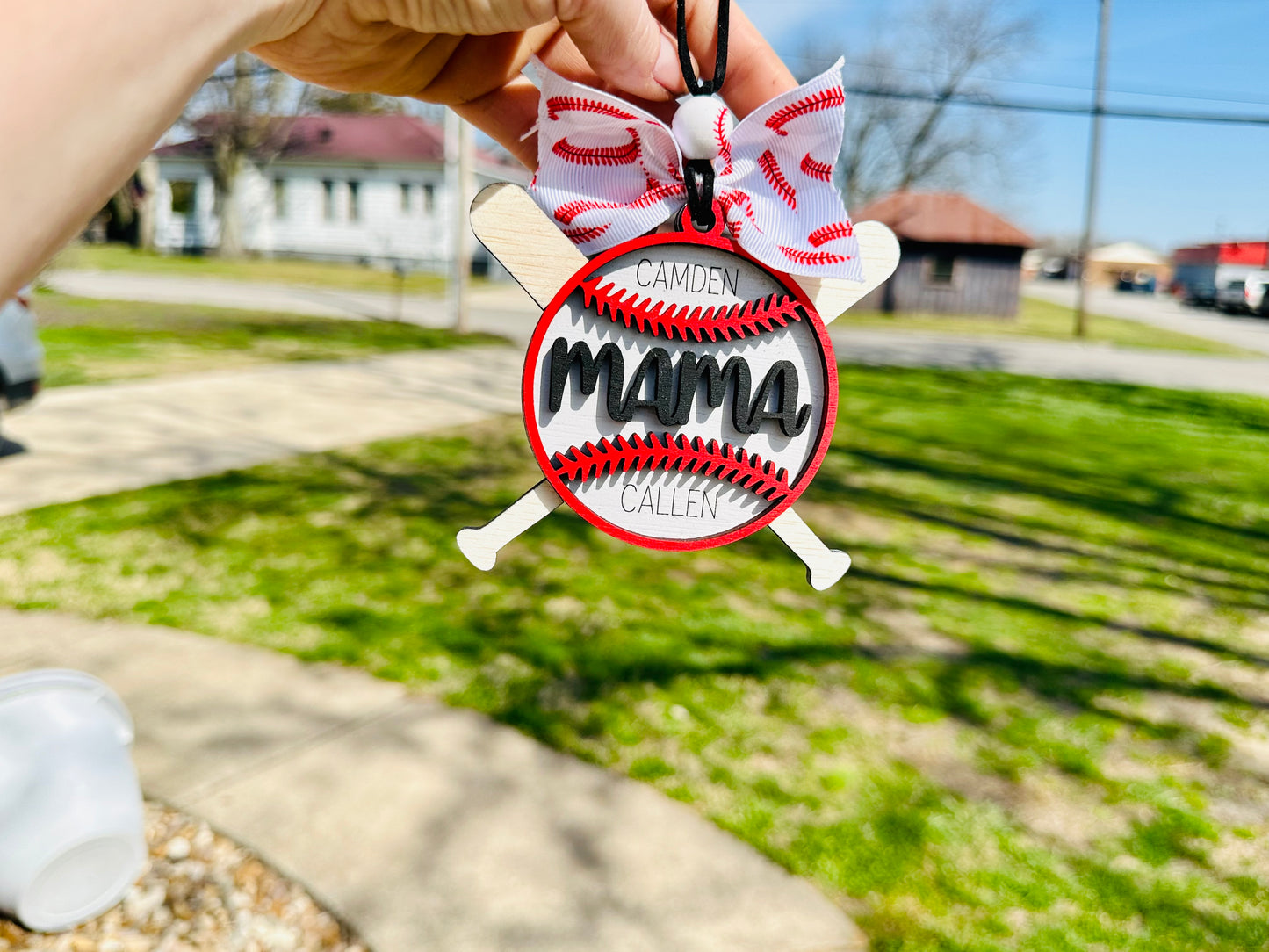 Baseball/softball car charms