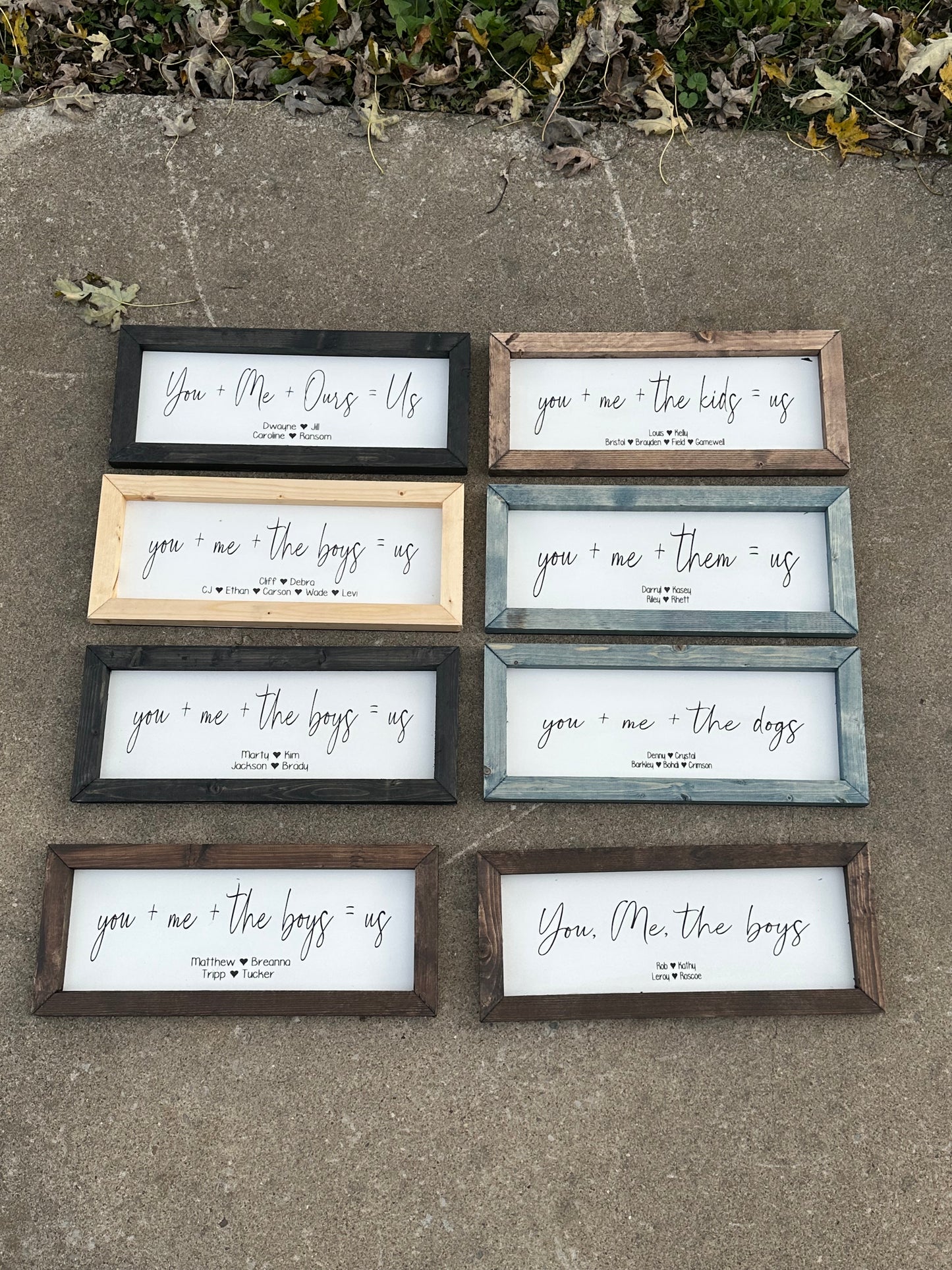 You + me + them plaque