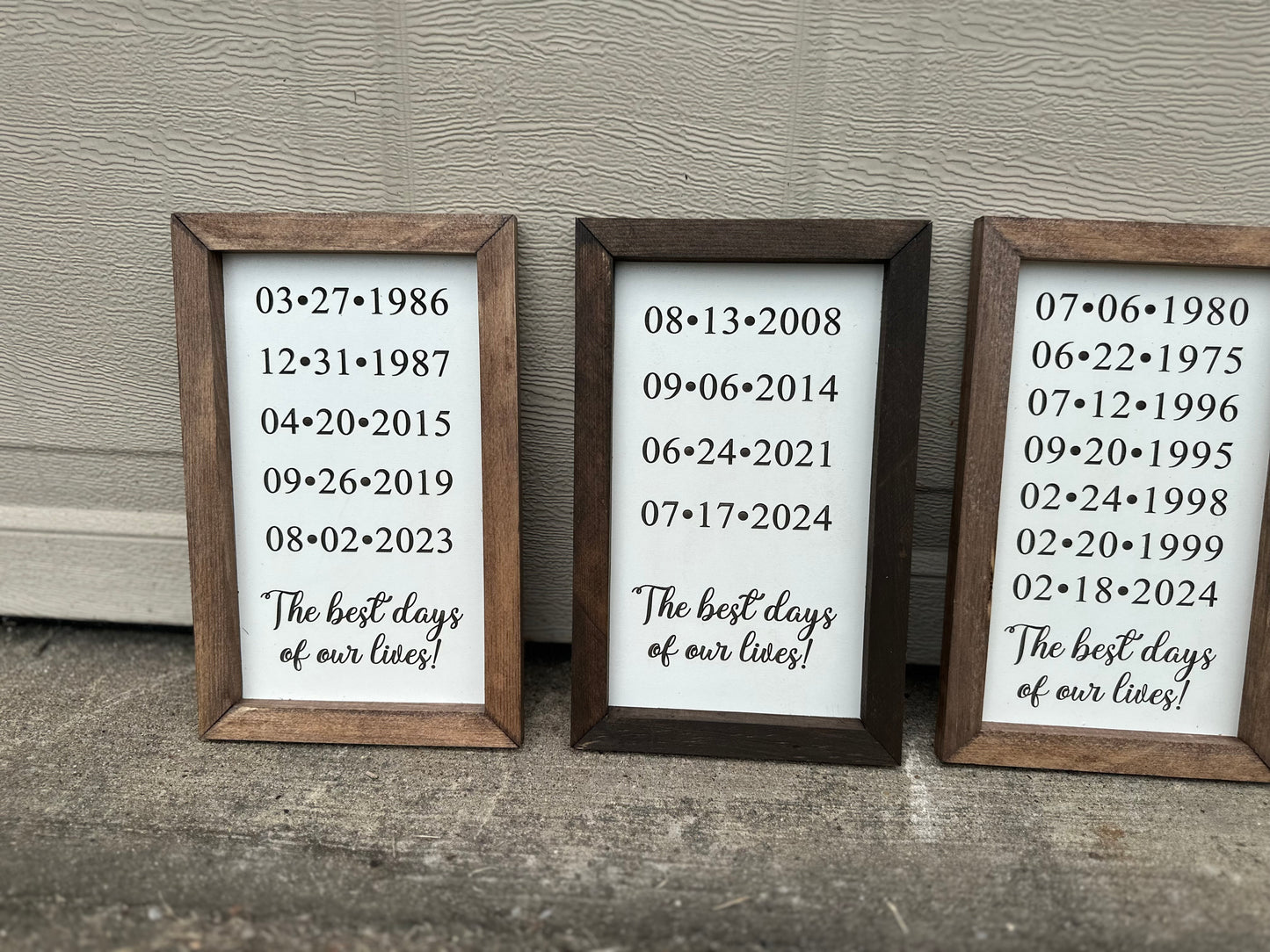 best days of our lives plaques