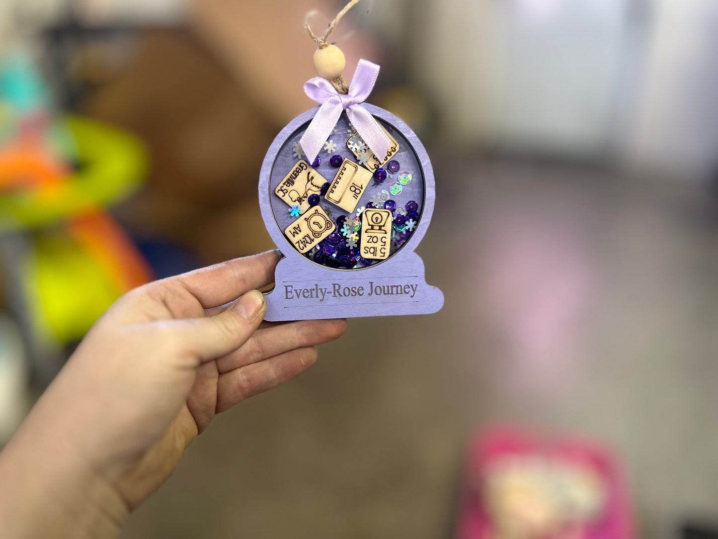 Baby Snow Globe Shaker ornament