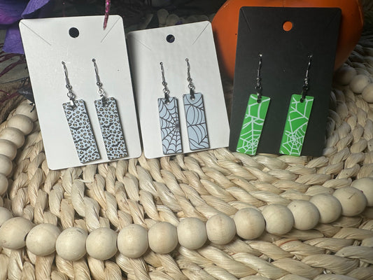 Halloween dangle bar earrings--RTS