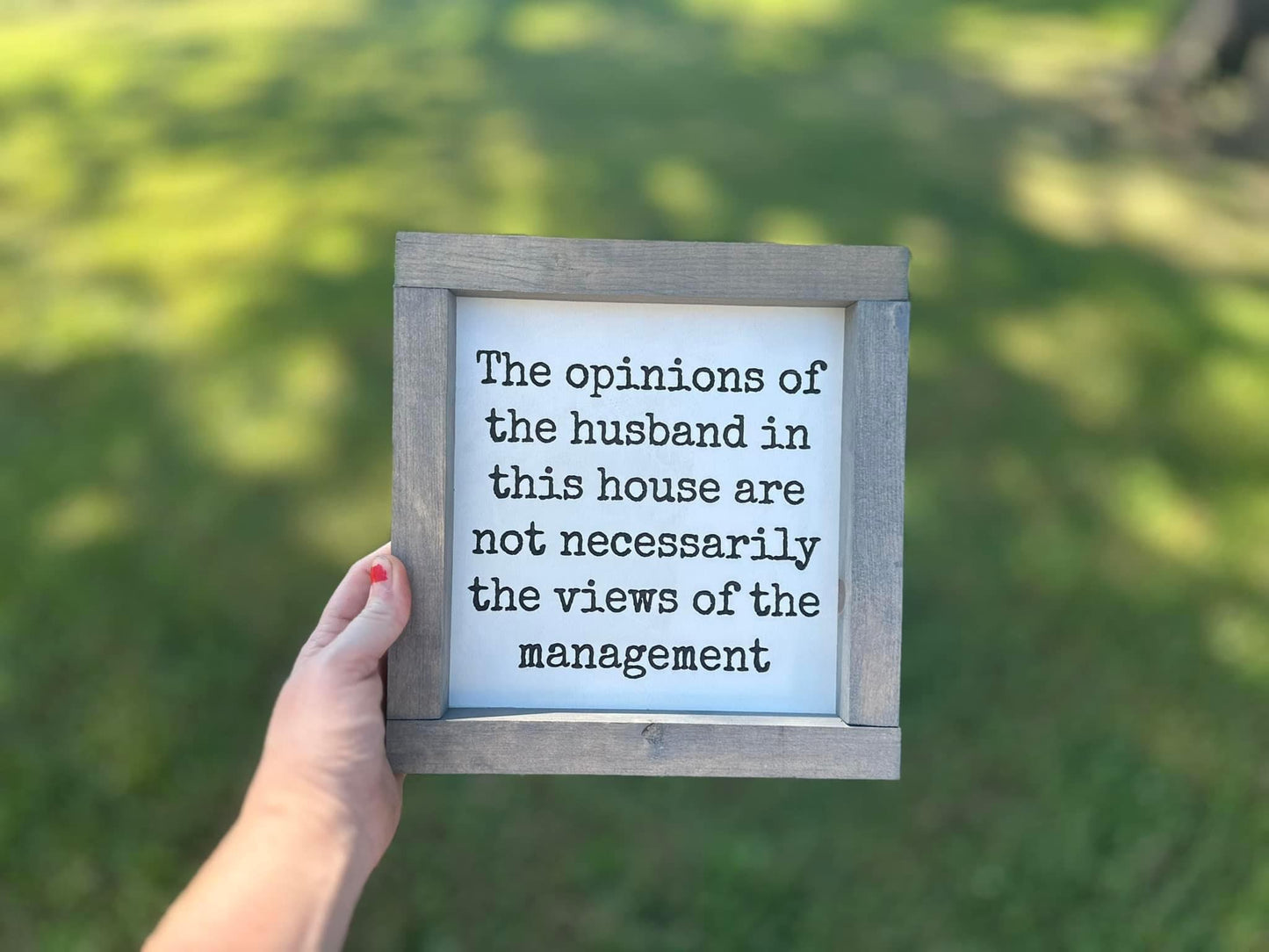 Opinions of the husband plaque