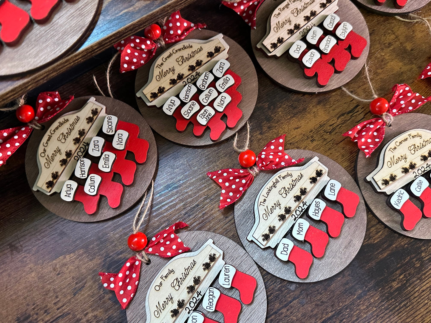 fireplace mantle stocking ornament