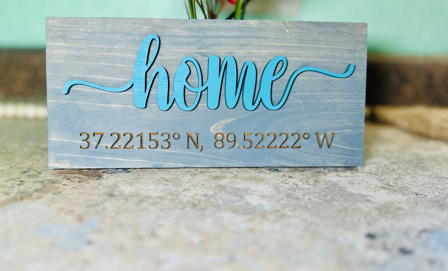 Home coordinates plaque