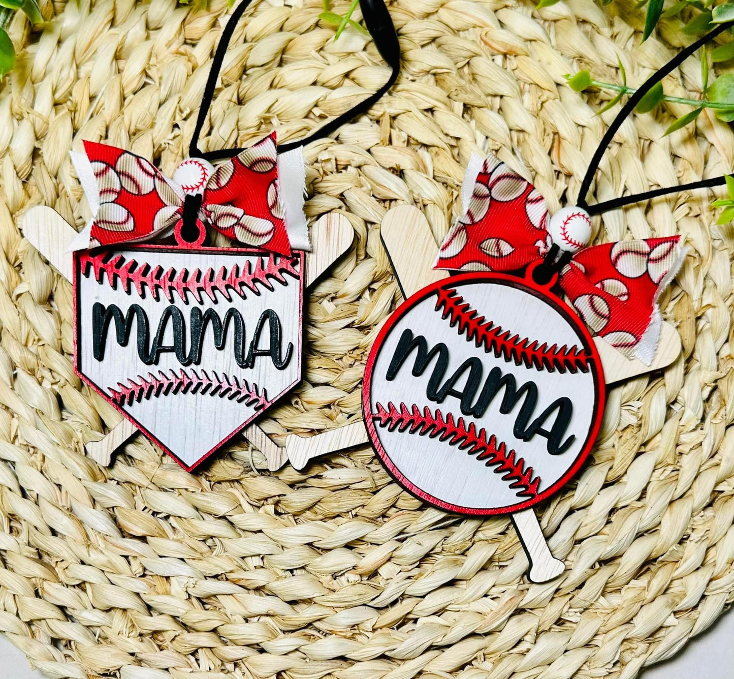 Baseball/softball car charms