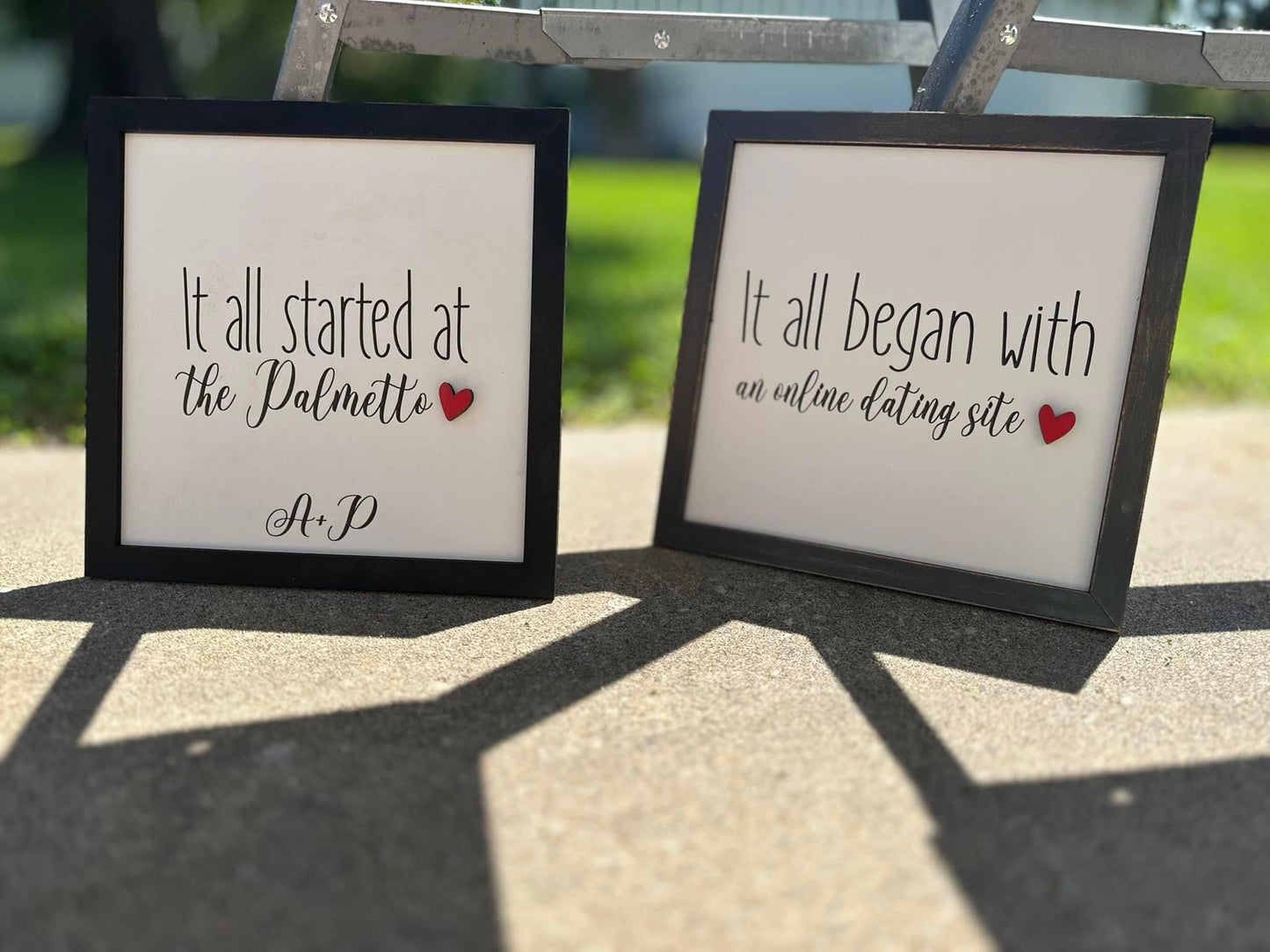 It all began personalized first date plaque