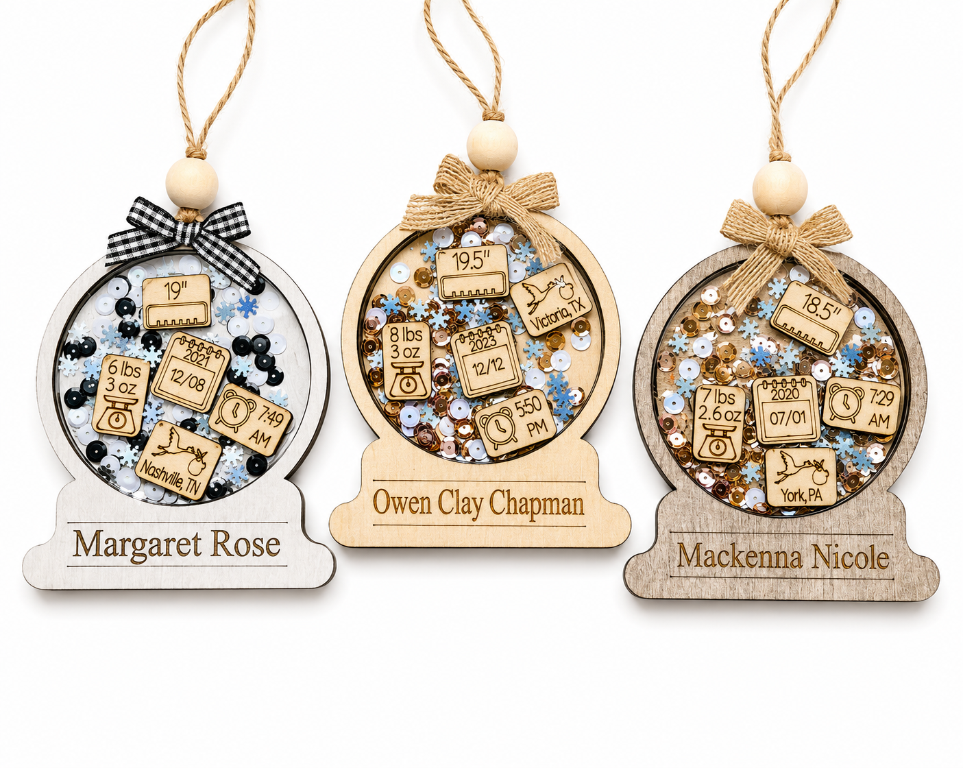 Baby Snow Globe Shaker ornament