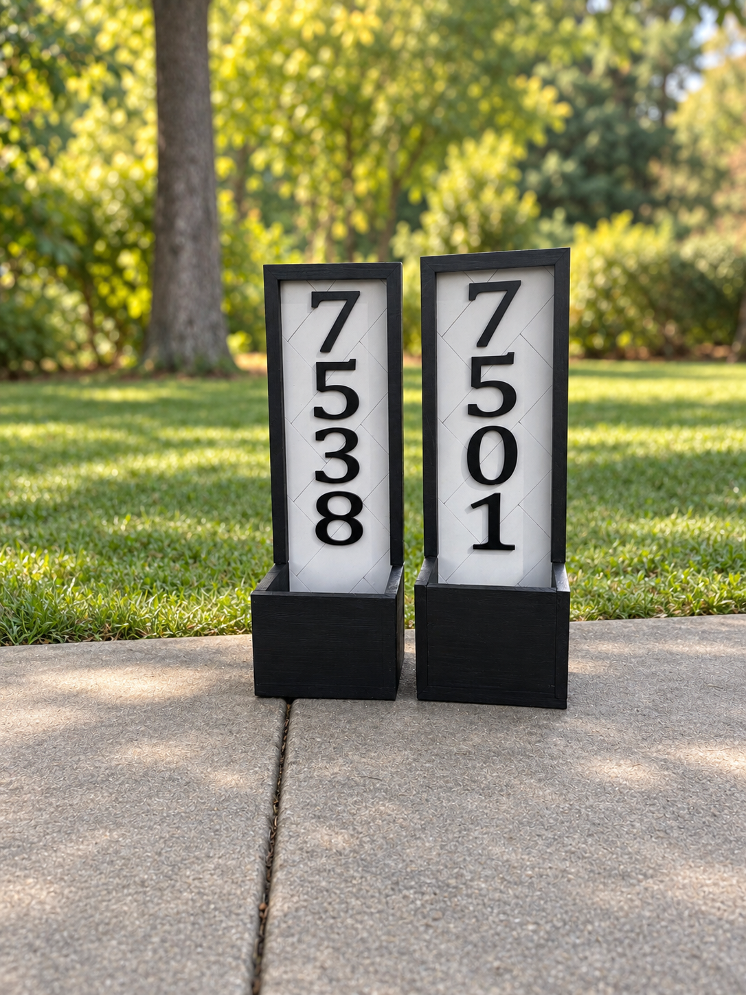 House number planter box