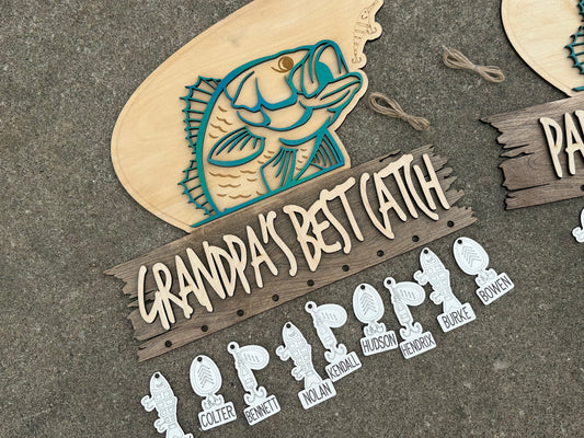 Best catch plaque with hanging personalized lures