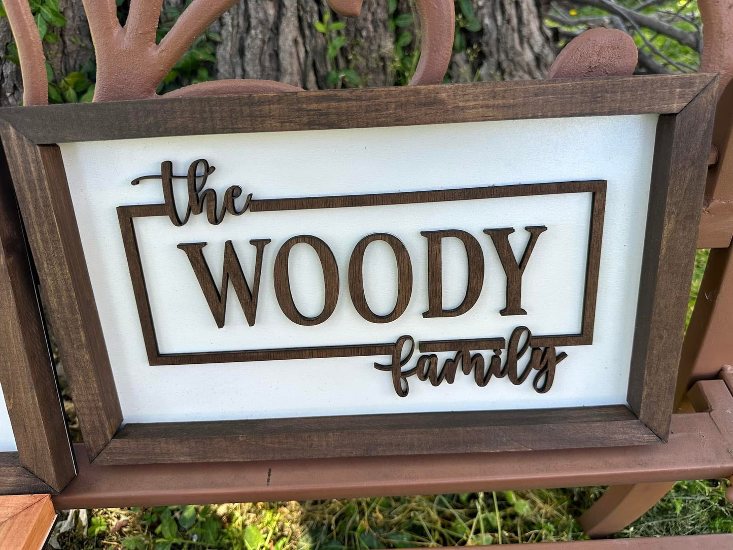 Framed Family last name Plaques