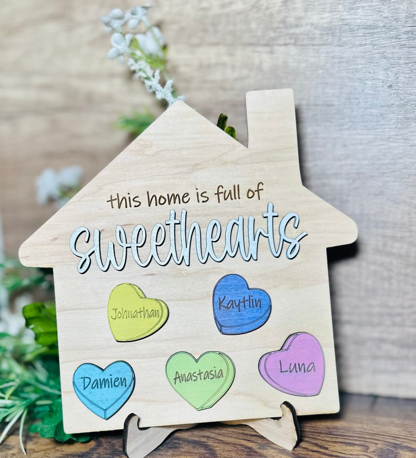 This home is full of sweethearts shelf sitter