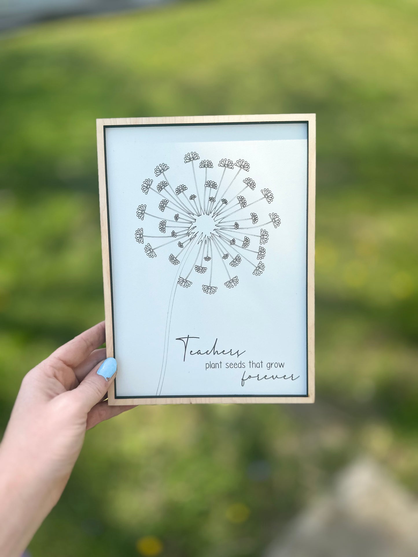 Teacher fingerprints/handprint plaques