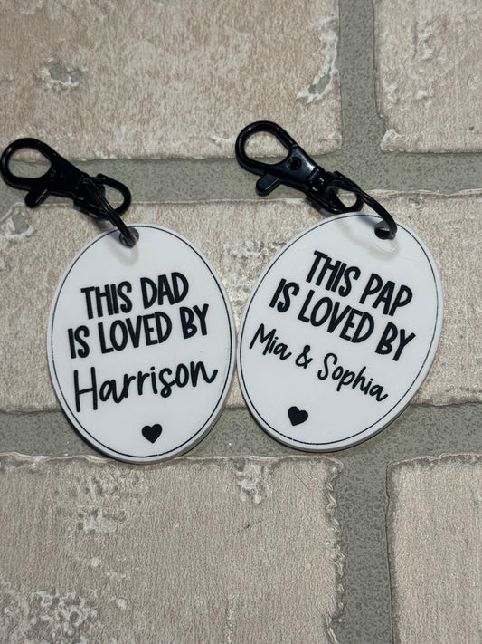 oval acrylic keychain's for Father's Day