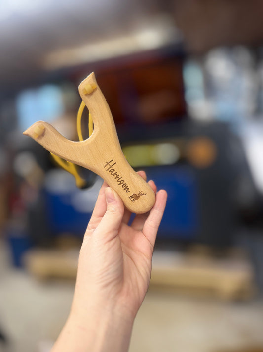 Wooden sling shots