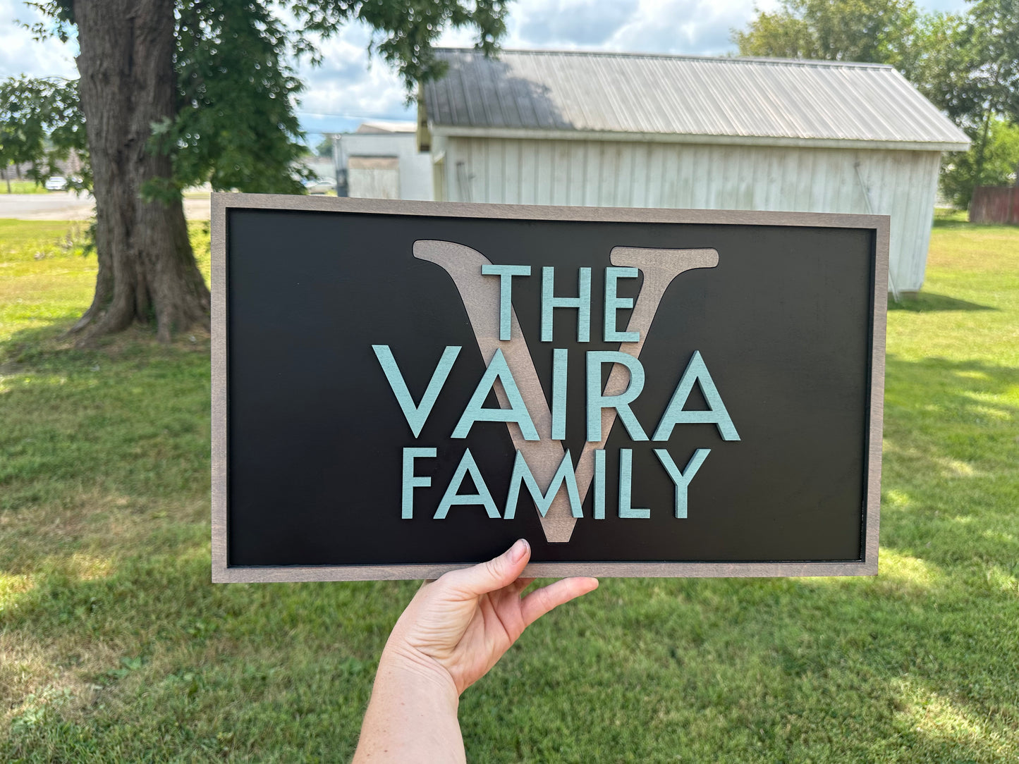 Multi Layer Family name plaque 10”x18”