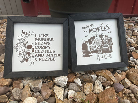 Funny Halloween plaques