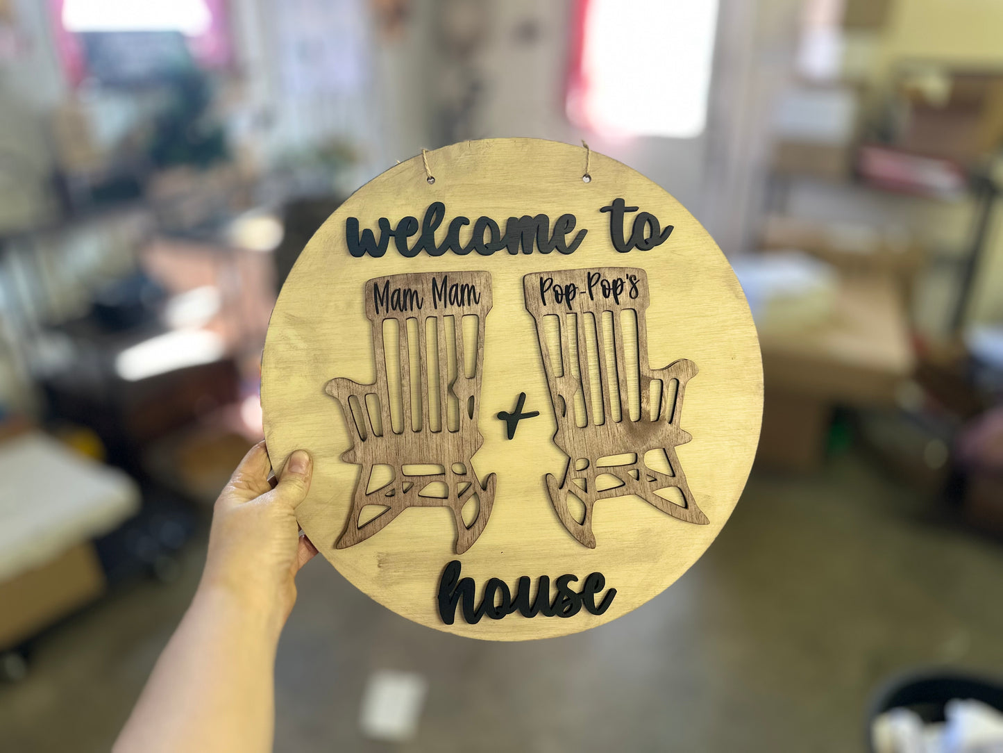 Welcome to grandparents house door hangers