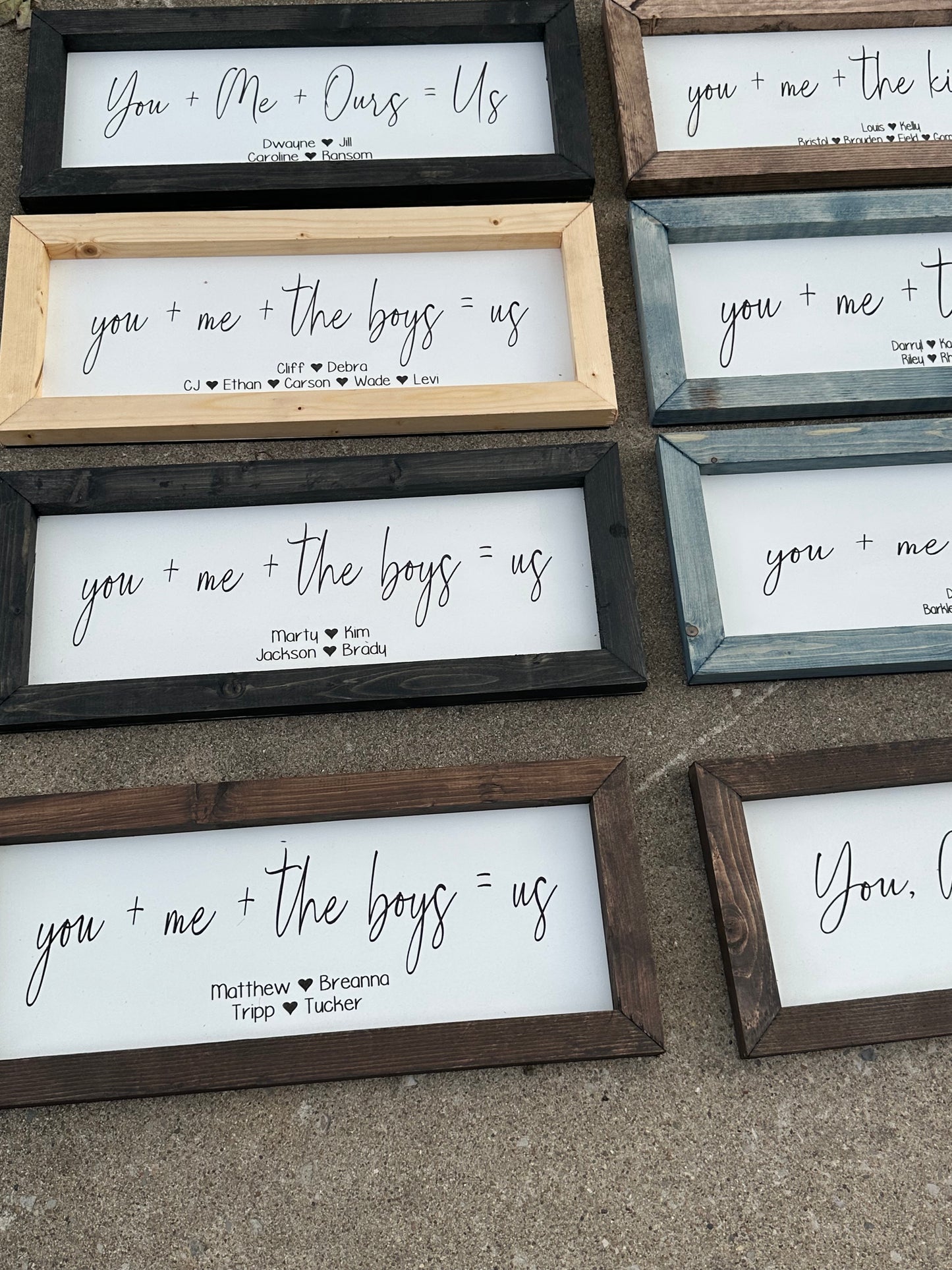 You + me + them plaque