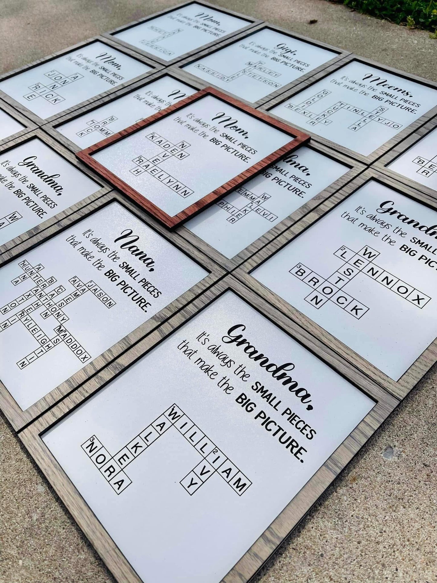 Crossword puzzle plaque