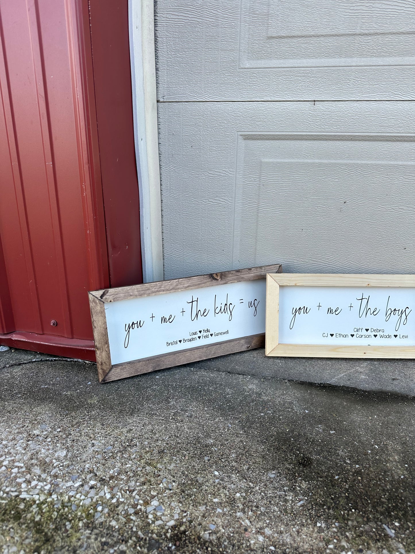 You + me + them plaque