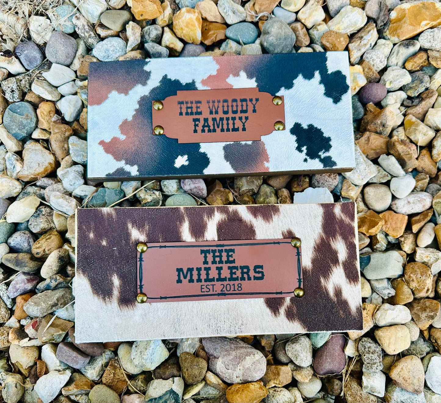 Mini Faux Cow plaques