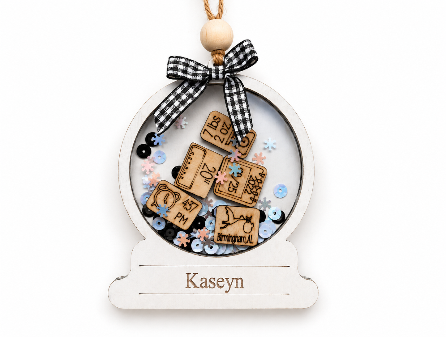 Baby Snow Globe Shaker ornament