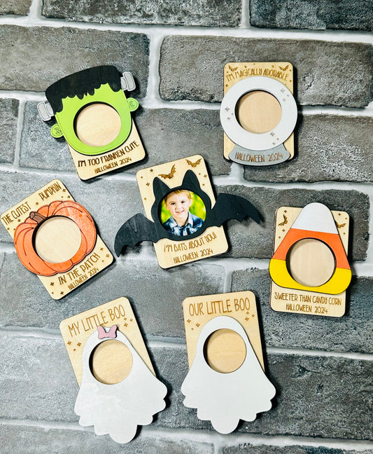 Halloween photo fridge magnets