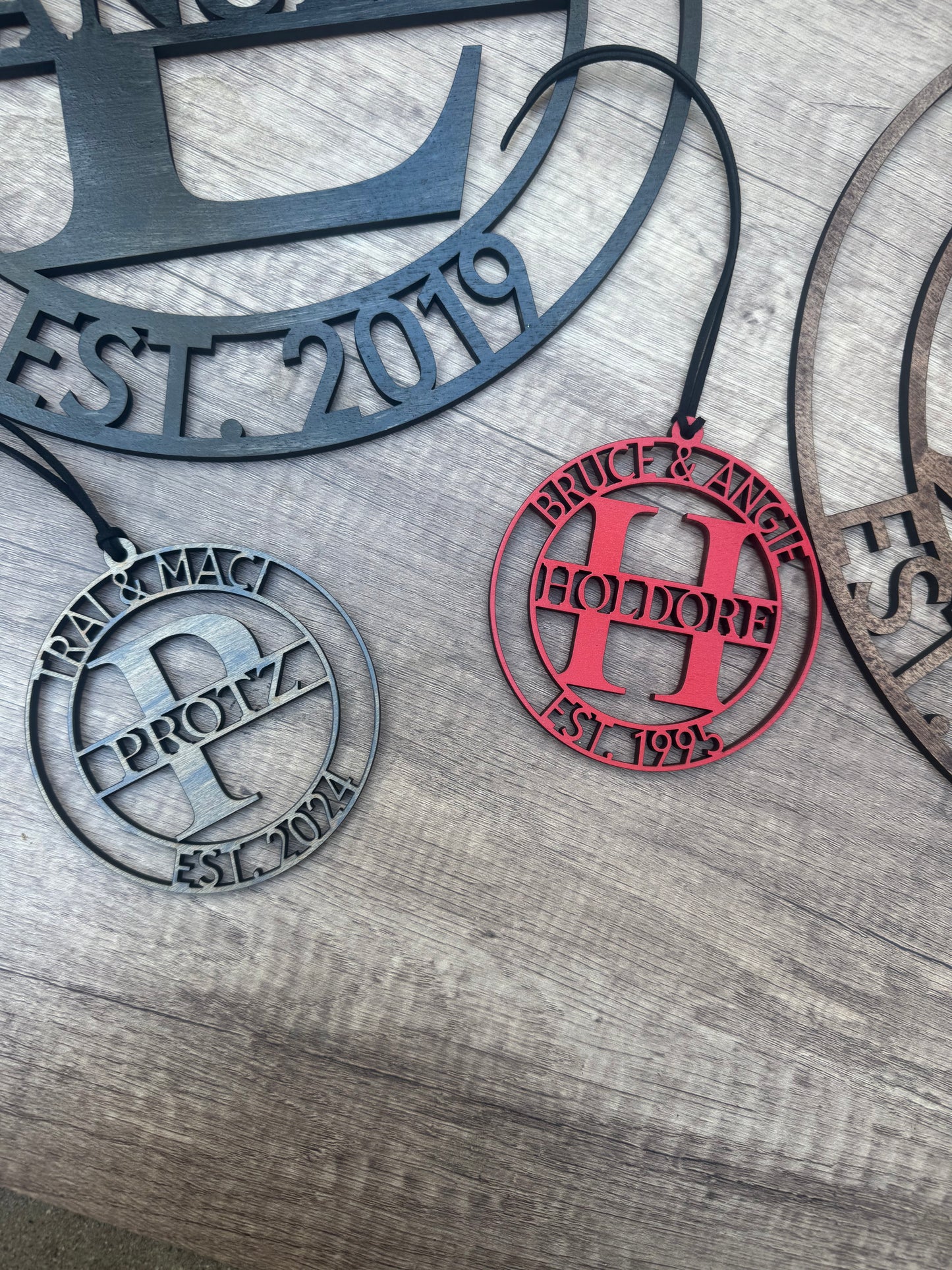 Custom monogram rounds