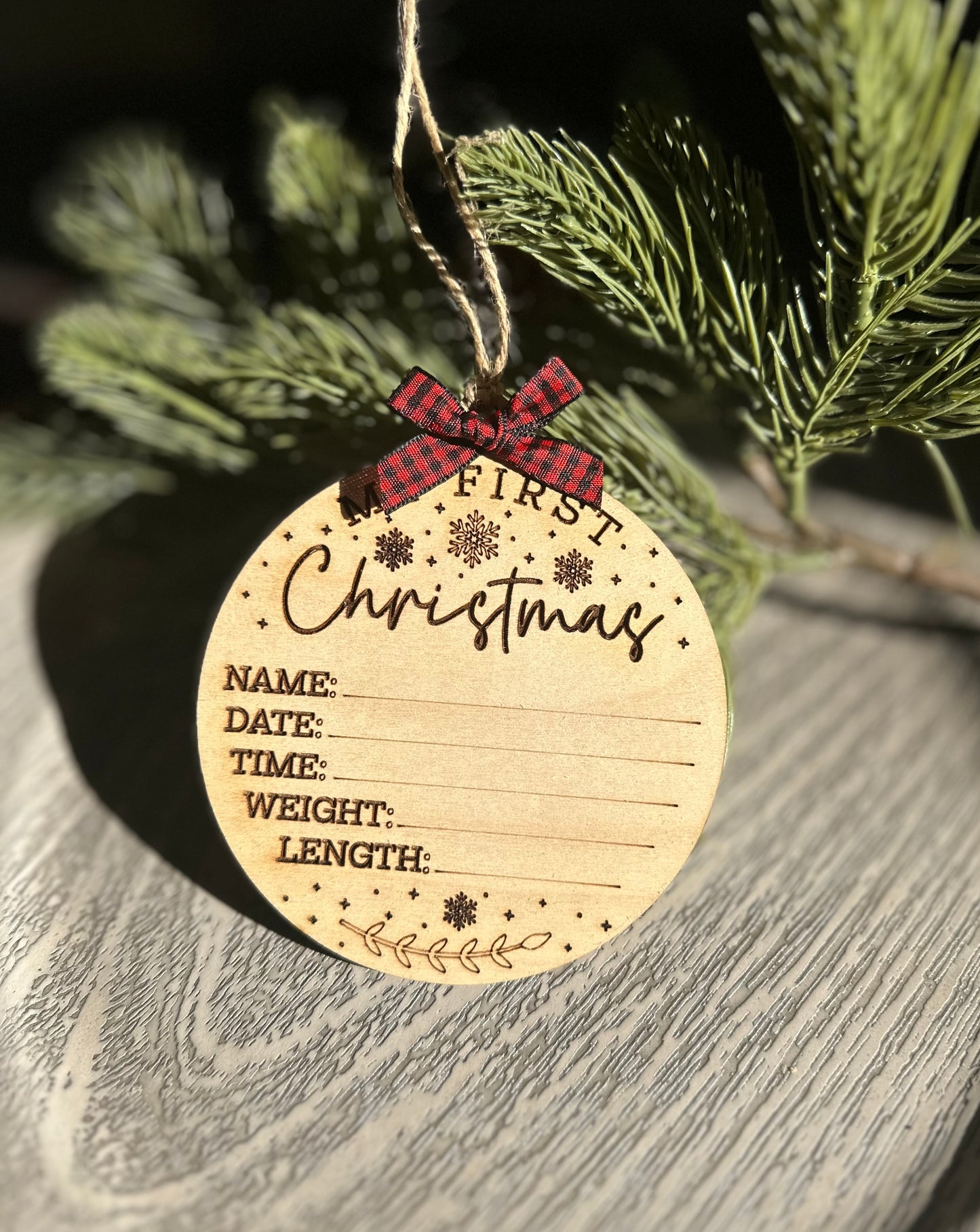 My first Christmas fill in the blanks ornament