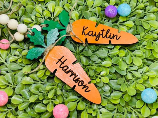 Carrot Easter basket tags