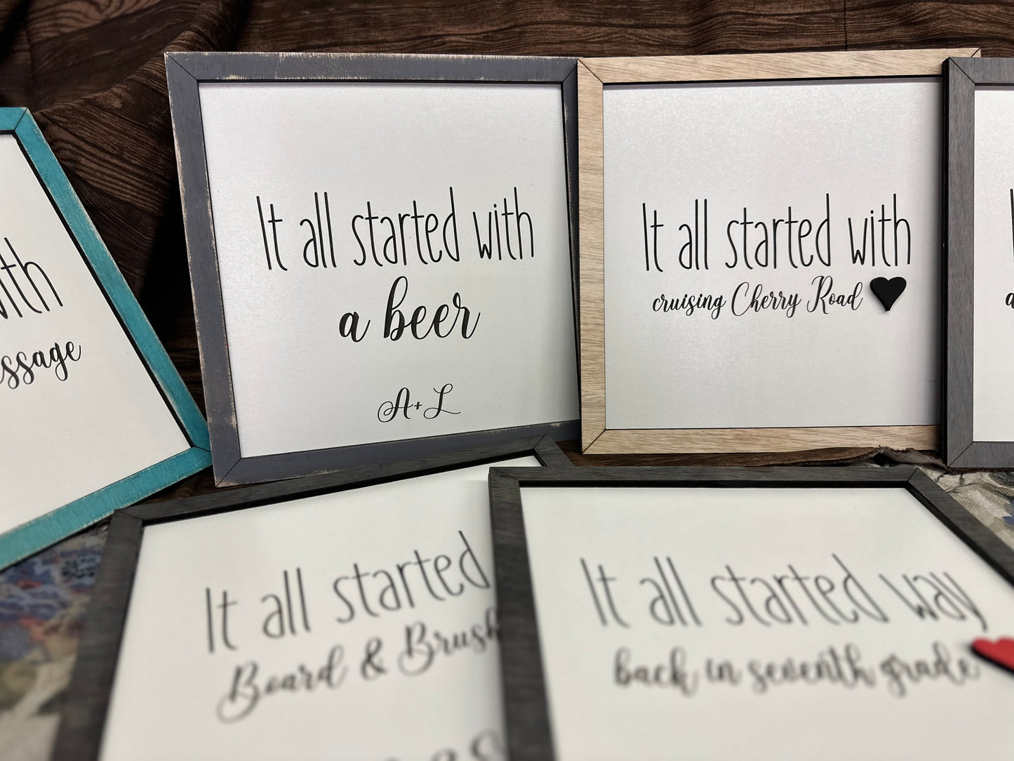 It all began personalized first date plaque