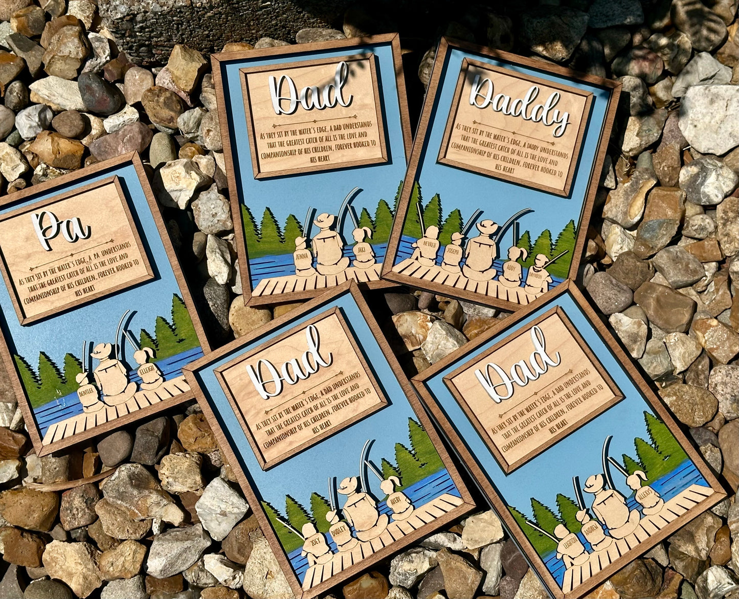 Fishing with dad plaque