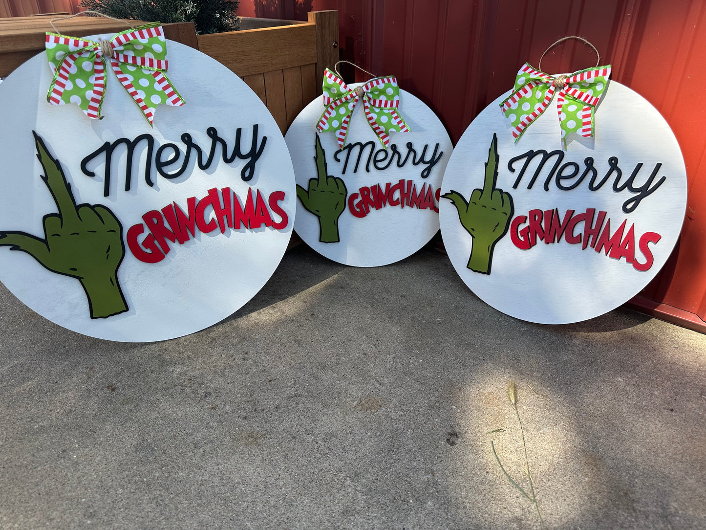 Merry Grinchmas door hanger