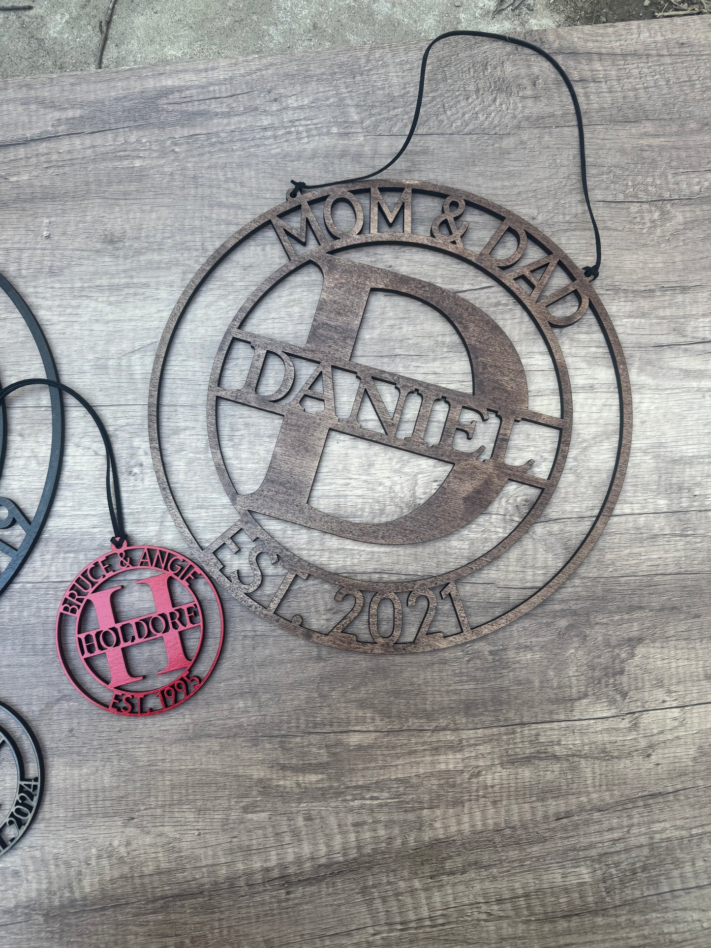 Custom monogram rounds